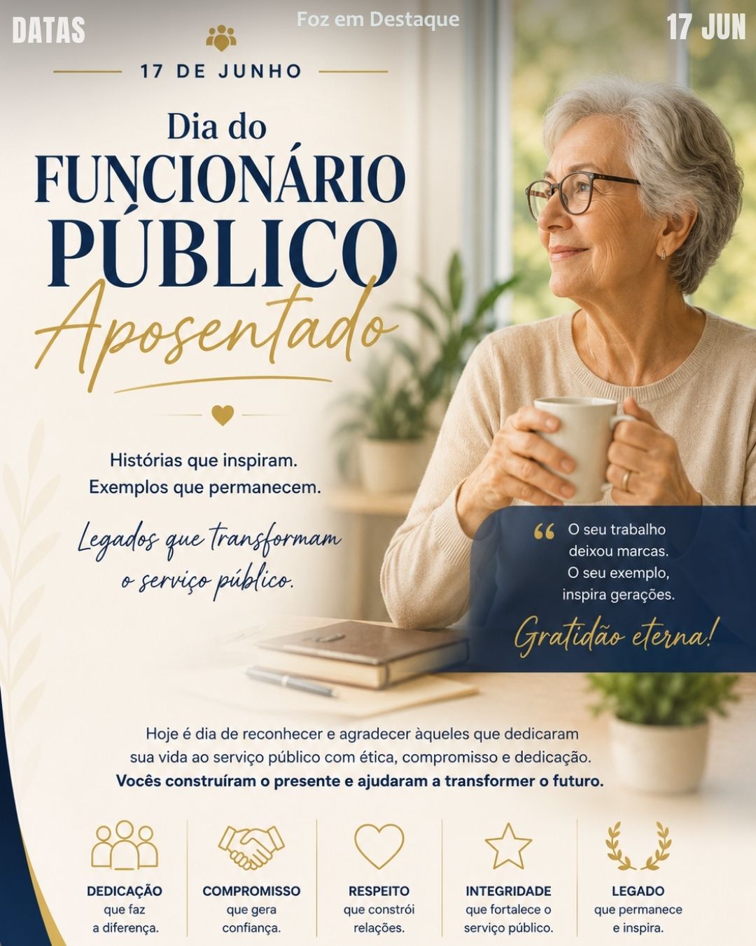 DATAS COMEMORATIVAS FOZEMDESTAQUE 17/06/2026 