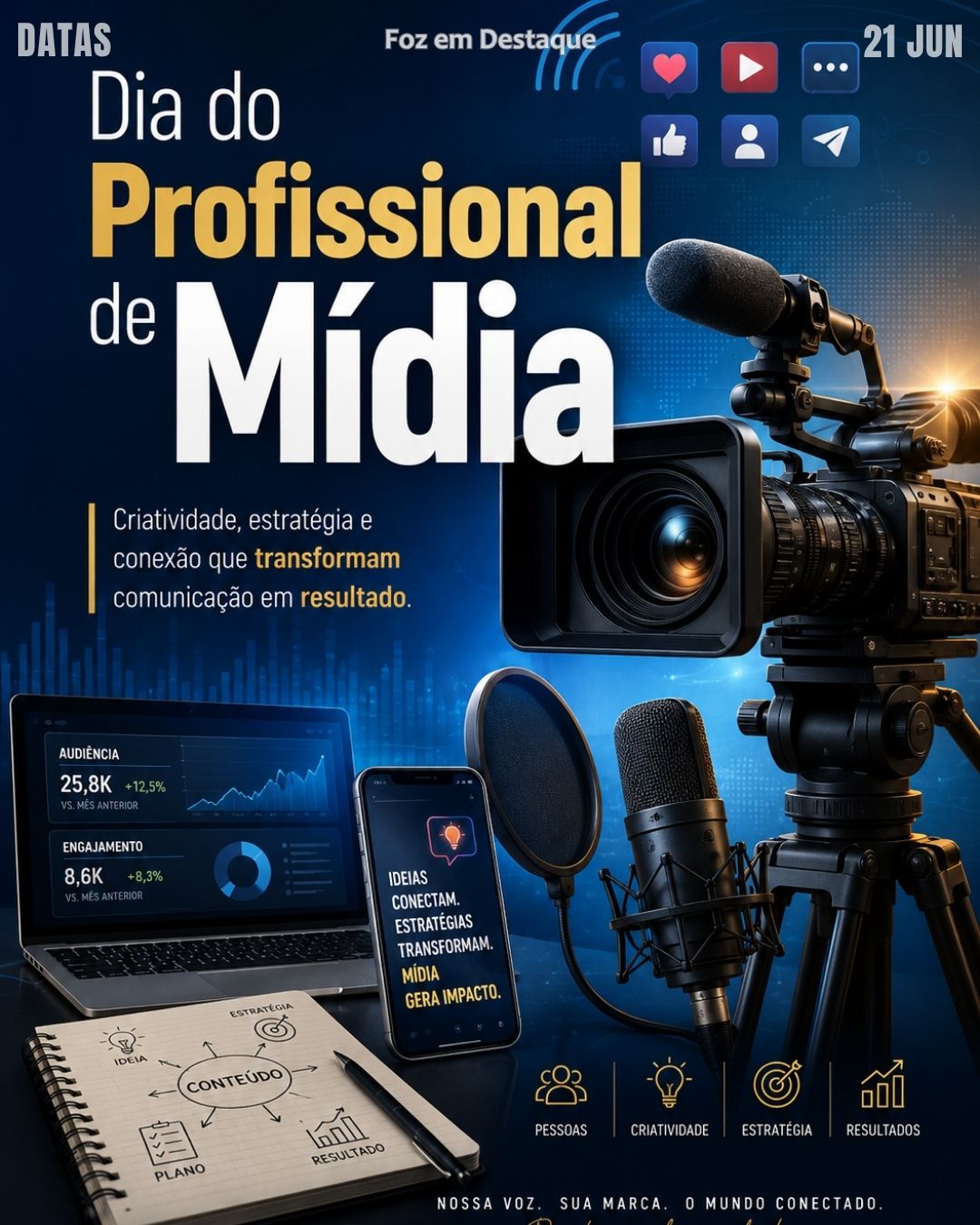 8 DATAS COMEMORATIVAS FOZEMDESTAQUE 21/06/2026