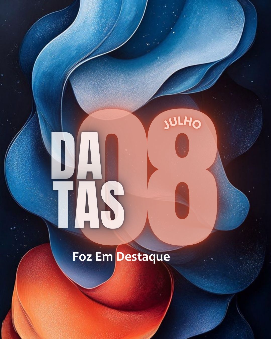 Ilustração artística e sofisticada representando as comemorações da cultura, saúde e ciência em Foz do Iguaçu no ano de 2026.