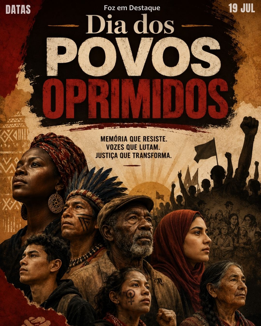 5 DATAS COMEMORATIVAS FOZEMDESTAQUE 19/07/2026