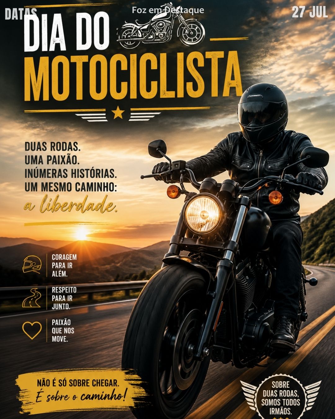 DATAS COMEMORATIVAS FOZEMDESTAQUE 27/07/2026