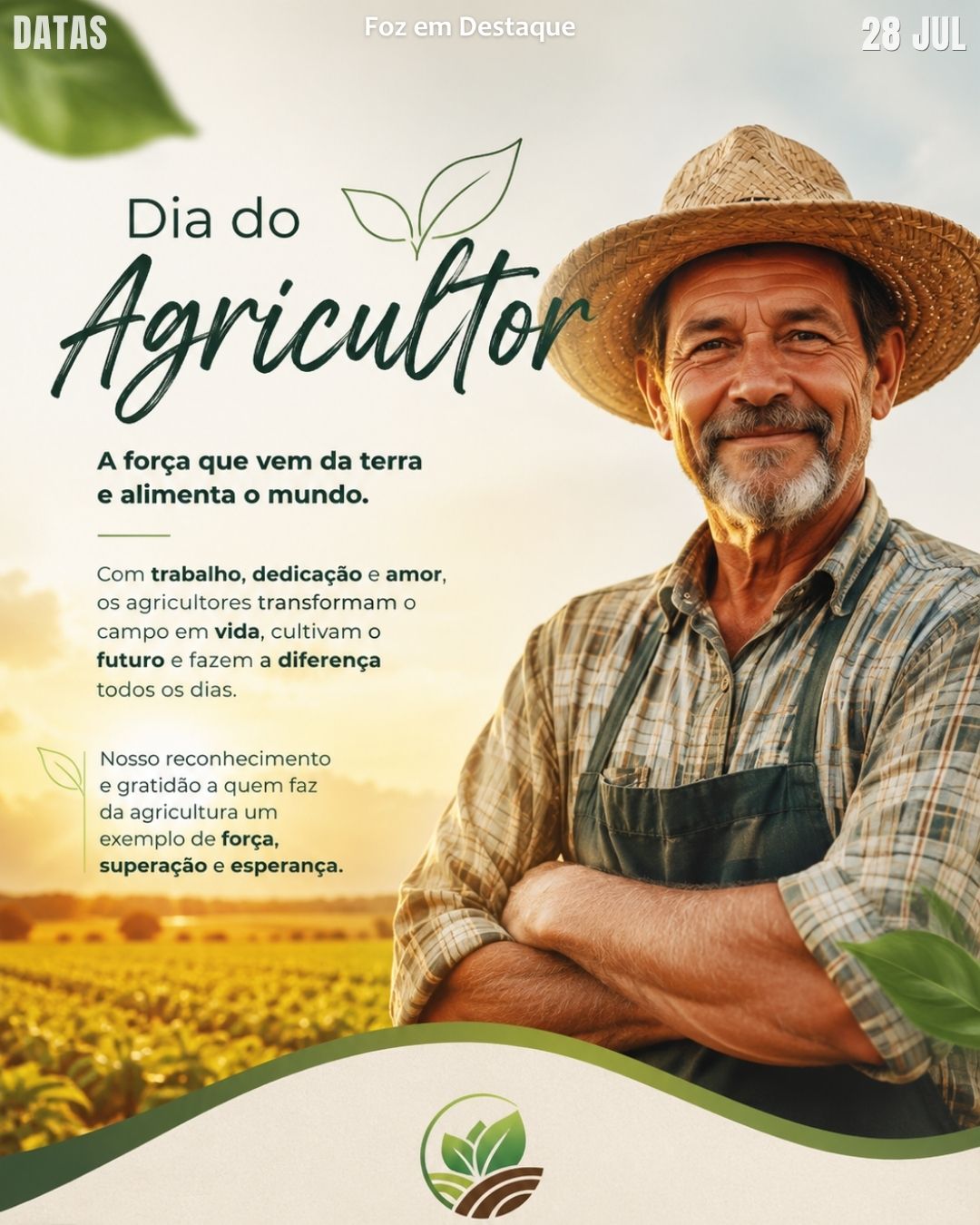 DATAS COMEMORATIVAS FOZEMDESTAQUE 28/07/2026