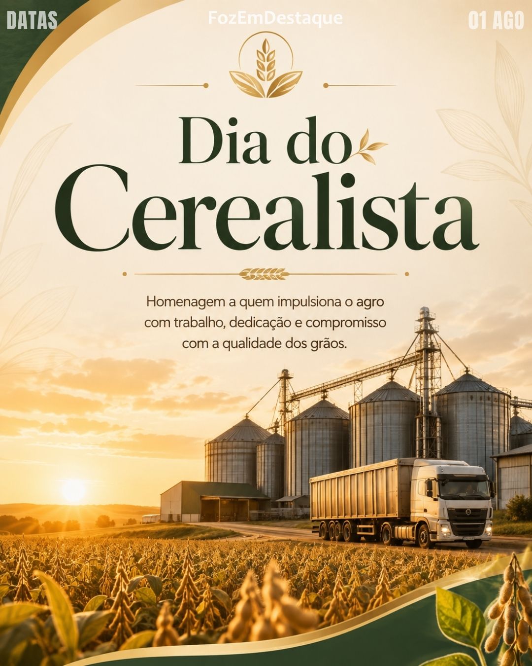 5 DATAS COMEMORATIVAS FOZEMDESTAQUE 01/08/2026