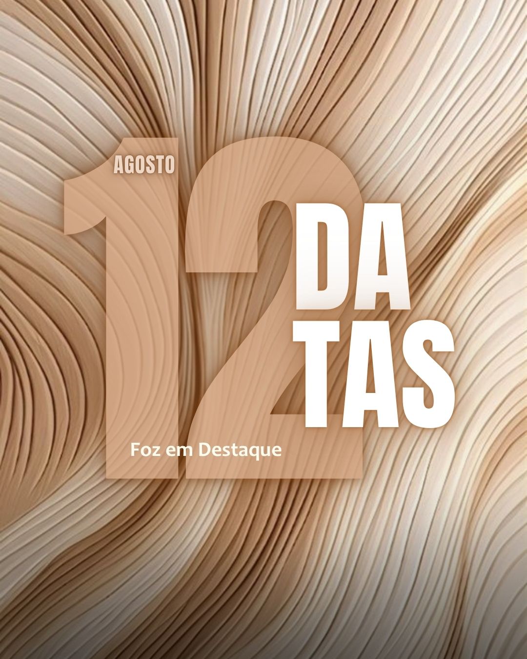 Datas Comemorativas Foz em Destaque 12 de agosto de 2026 Banner sofisticado destacando as celebrações do dia 12/08/2026 na Tríplice Fronteira com elegância e informação cultural.