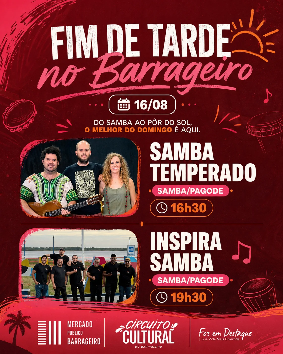Domingo tem samba desde o fim da tarde