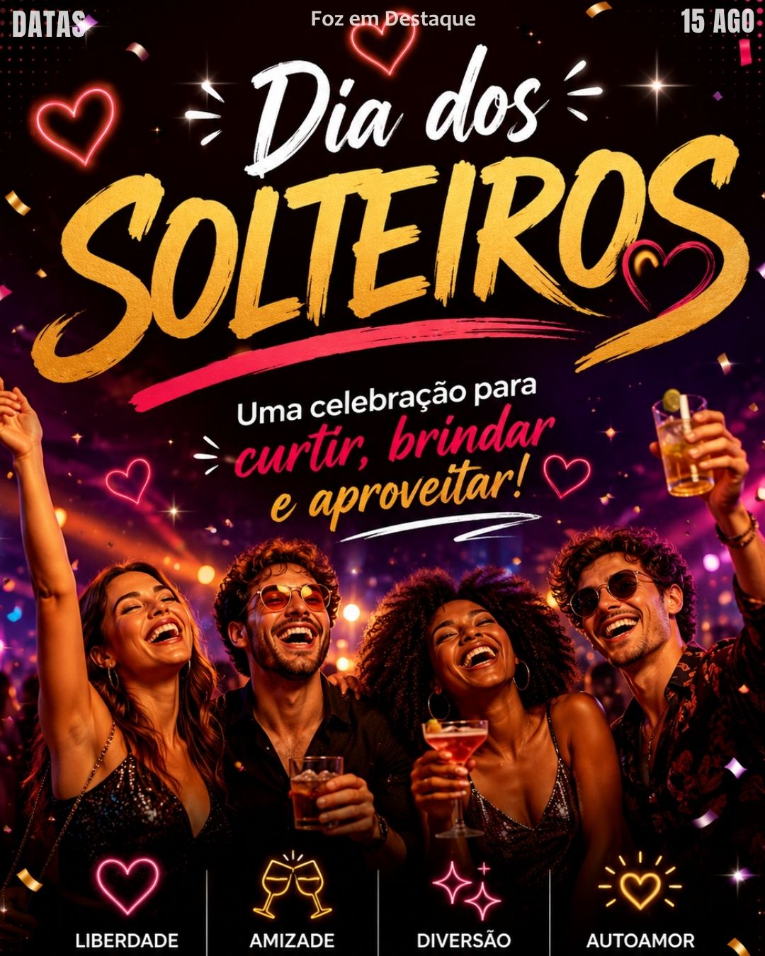 5 DATAS COMEMORATIVAS FOZEMDESTAQUE 15/08/2026