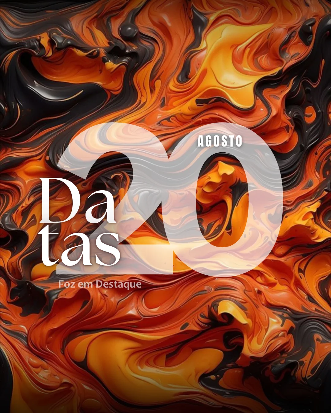 Composição elegante e cultural representando as datas comemorativas do dia 20 de agosto de 2026 no portal Foz em Destaque.
