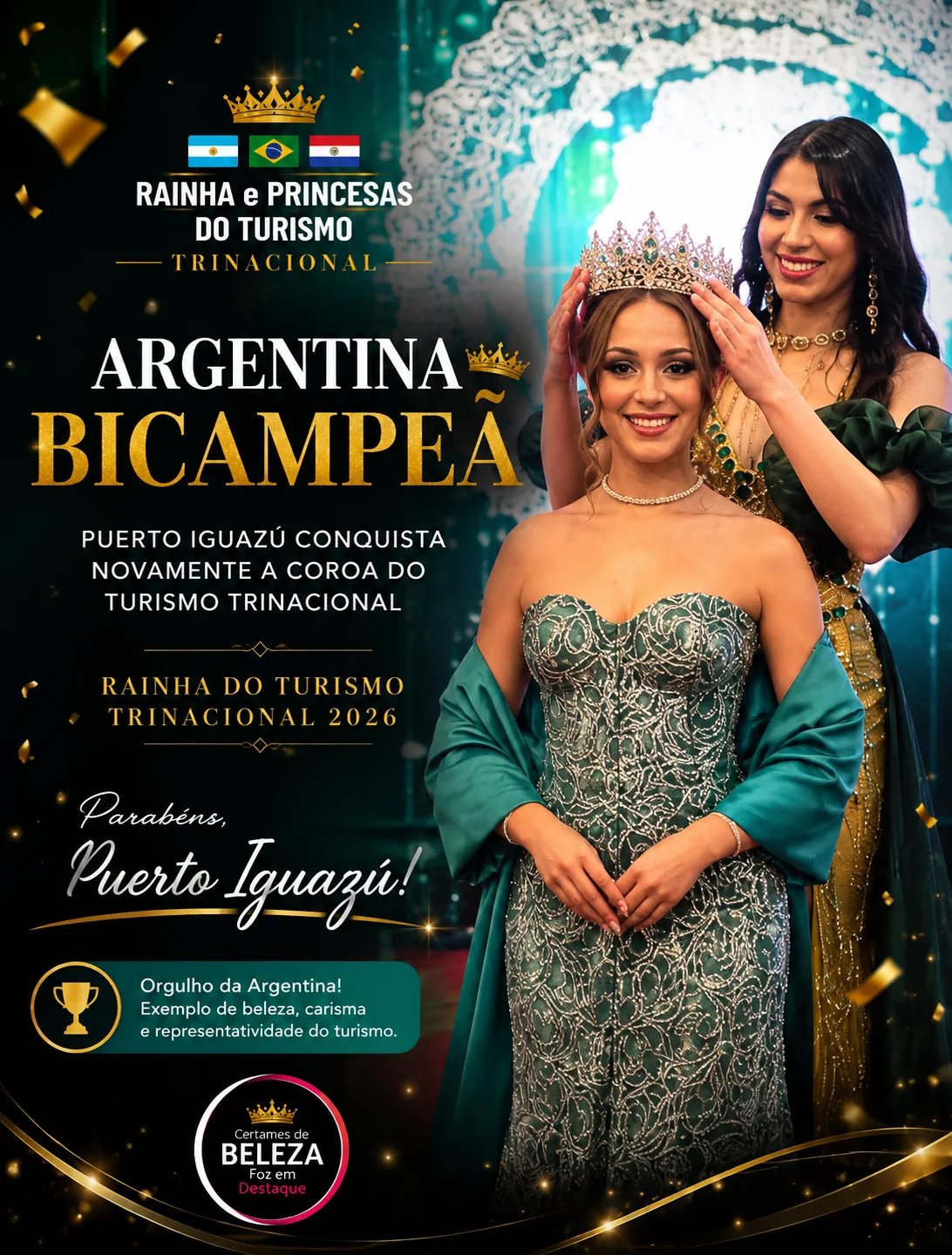 Reina del Turismo Trinacional Vencedoras e novas soberanas do Reina del Turismo Trinacional 2026