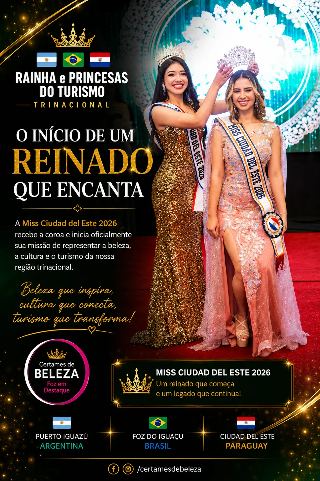 07 Miss Ciudad del Este 2026, foi corodada a belíssima Angela Beatriz Elizeche