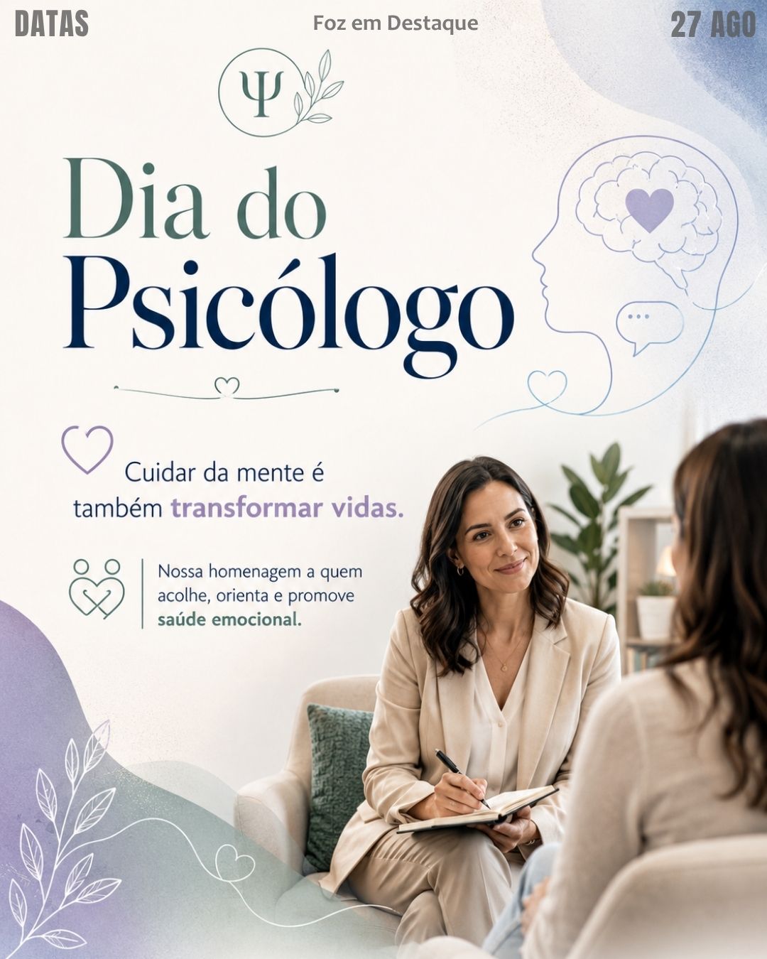  DATAS COMEMORATIVAS FOZEMDESTAQUE 27/08/2026
