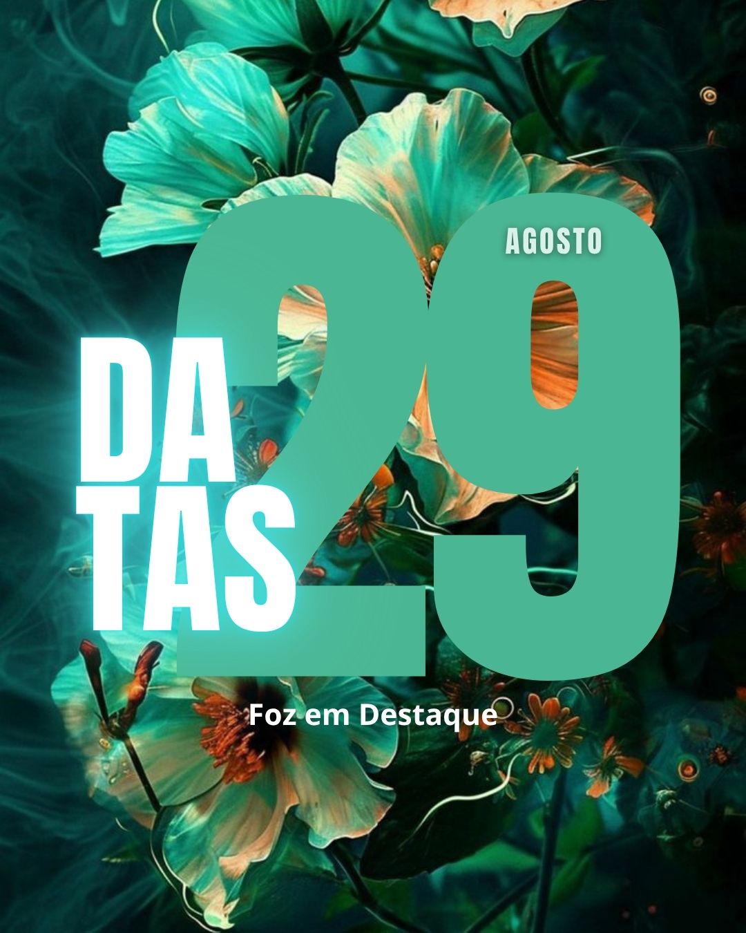 Datas Comemorativas FozEmDestaque 29 de Agosto de 2026 Ilustração sofisticada destacando as celebrações globais, tecnologia e saúde na Tríplice Fronteira em 2026.