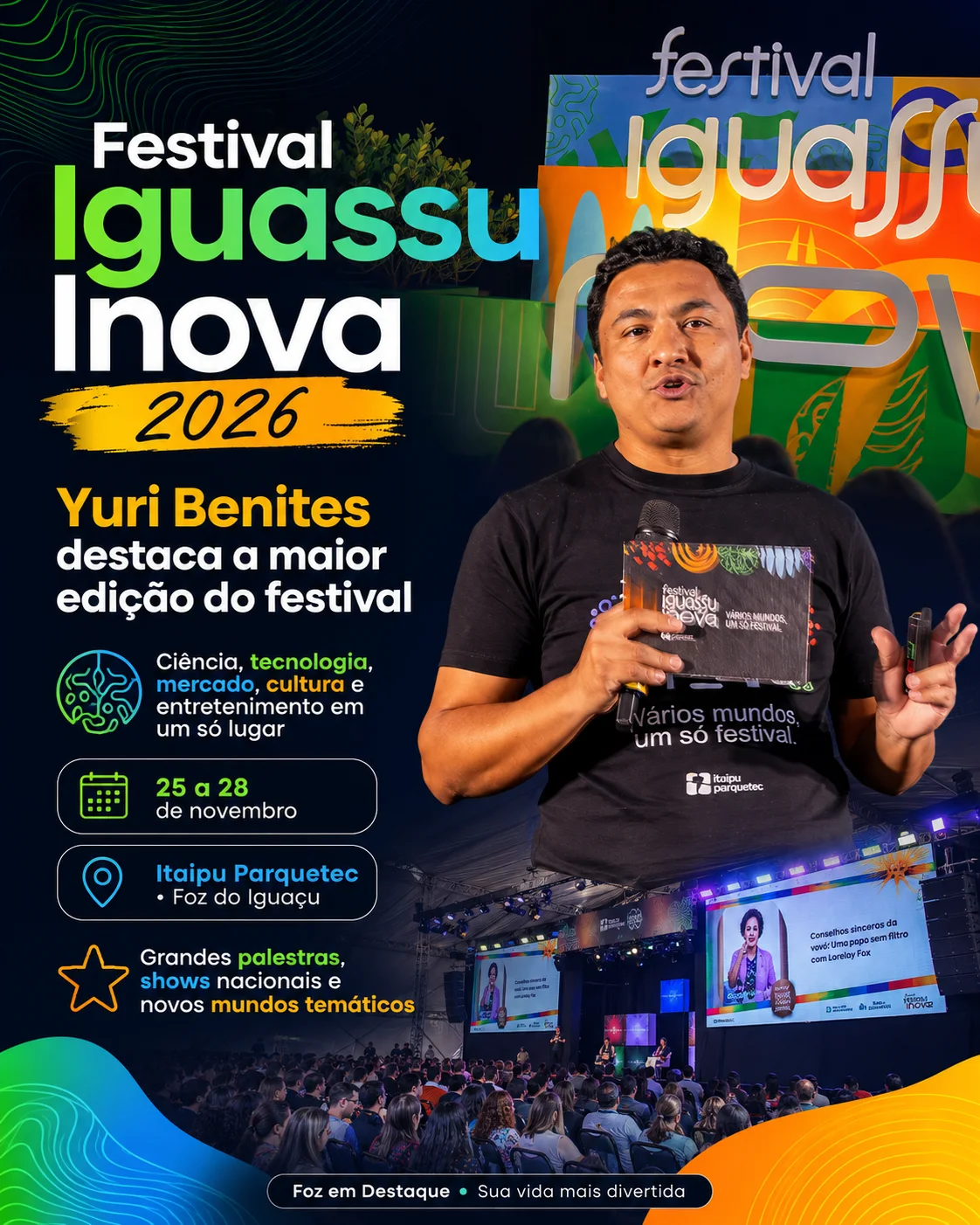 01 A terceira edição do Festival Iguassu Inova ocorre de 25 a 28 de novembro no Itaipu Parquetec