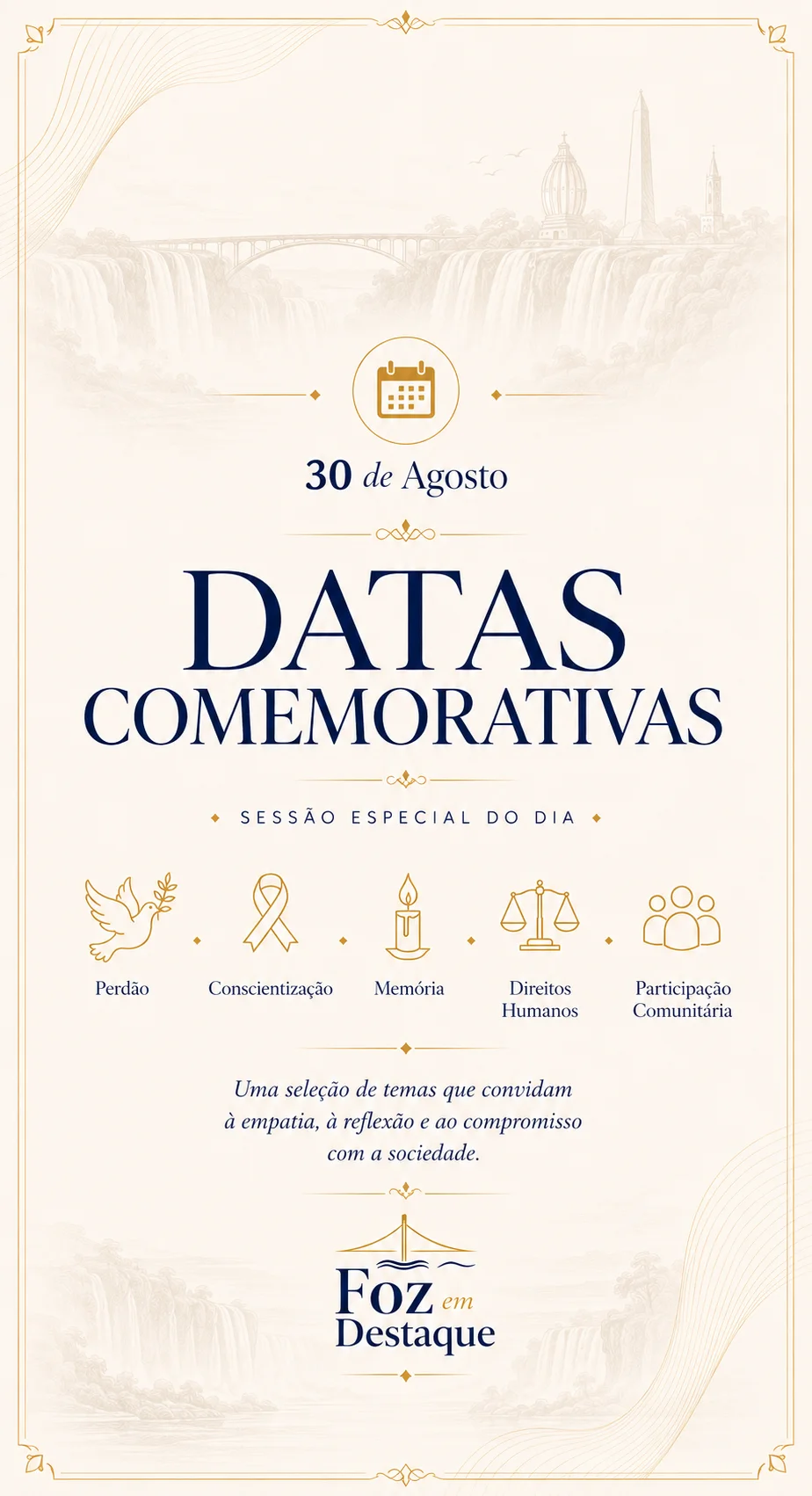 Consciência, memória e cidadania — 30 de agosto DATAS 00 CAPA PORTAL