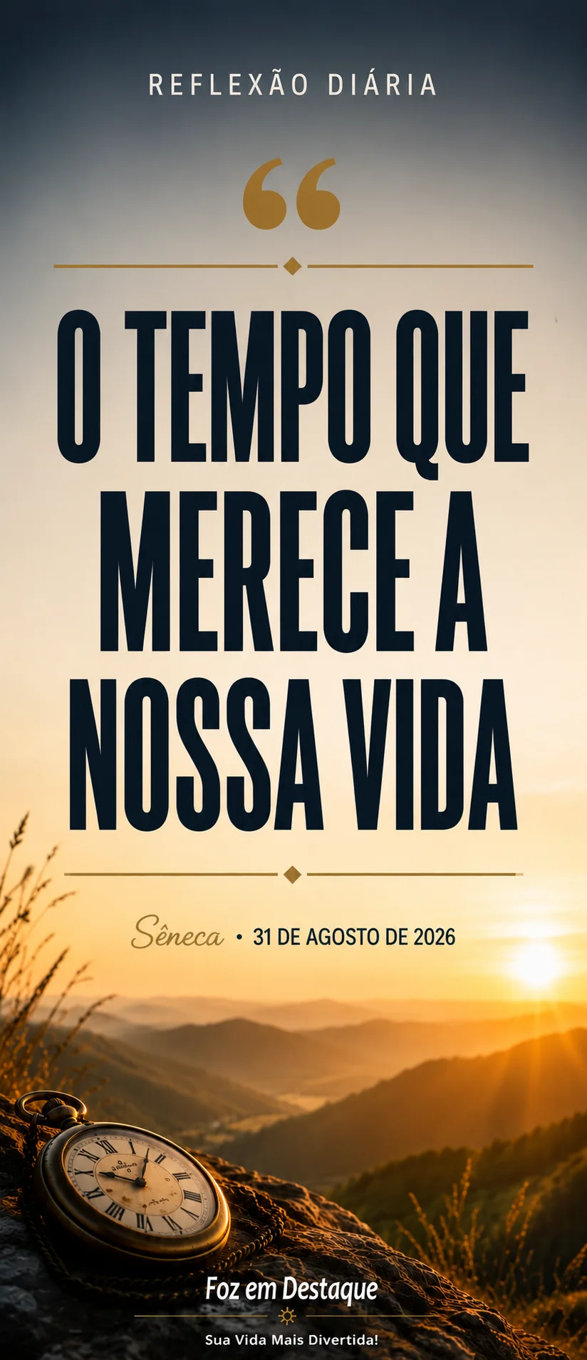 reflexão com Sêneca Reflexão com Sêneca sobre tempo, prioridades e presença.