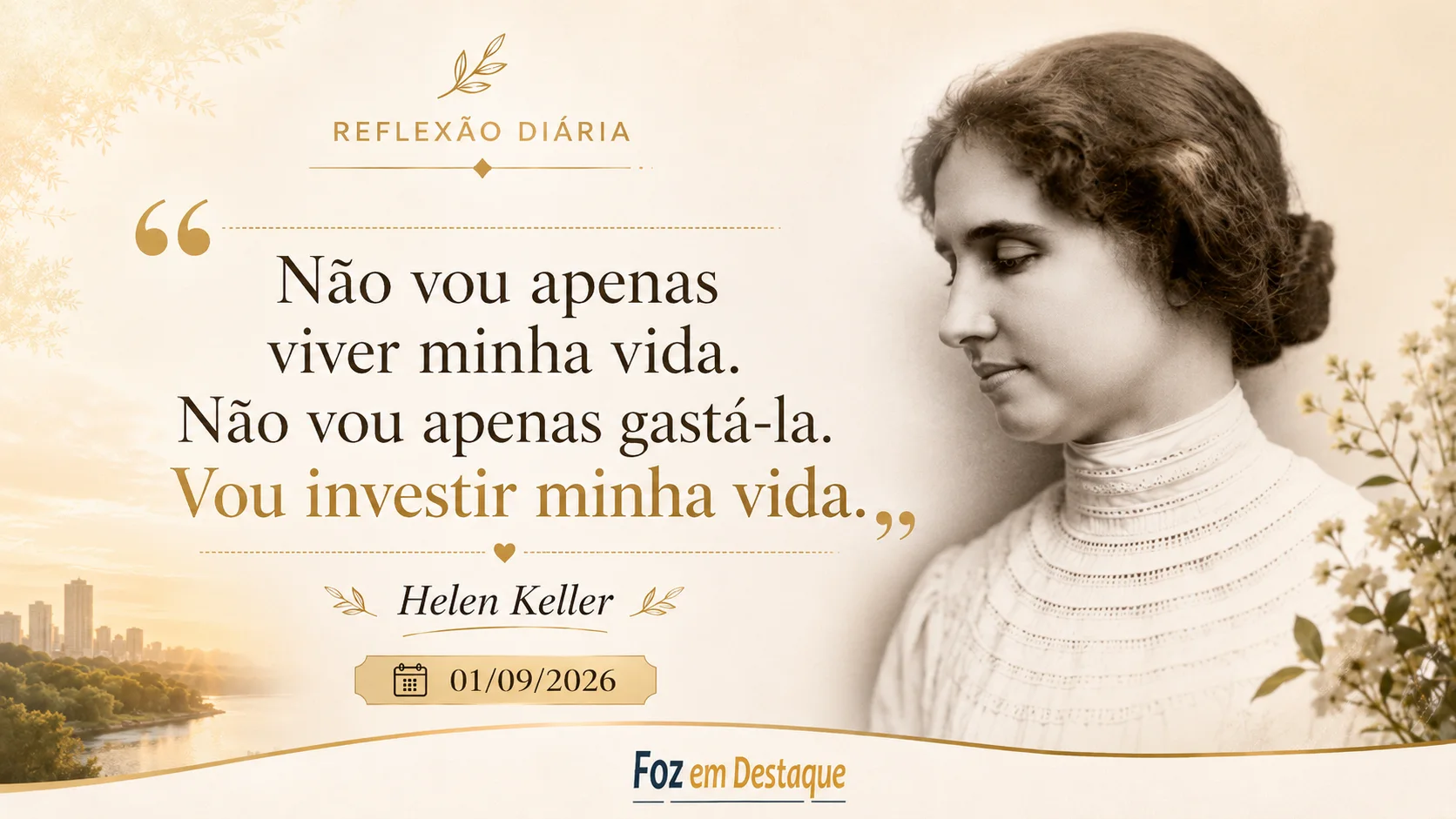 Reflexao Diaria  Pensamento Helen Keller 01 09 2026