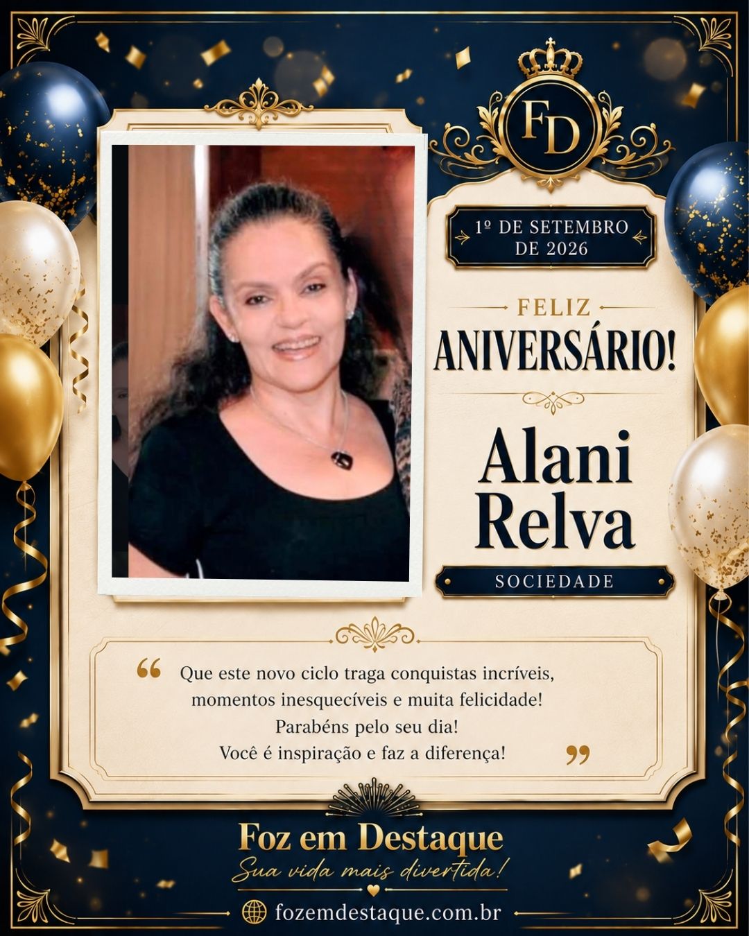 aniversários de 1º de setembro Alani Relva Sociedade