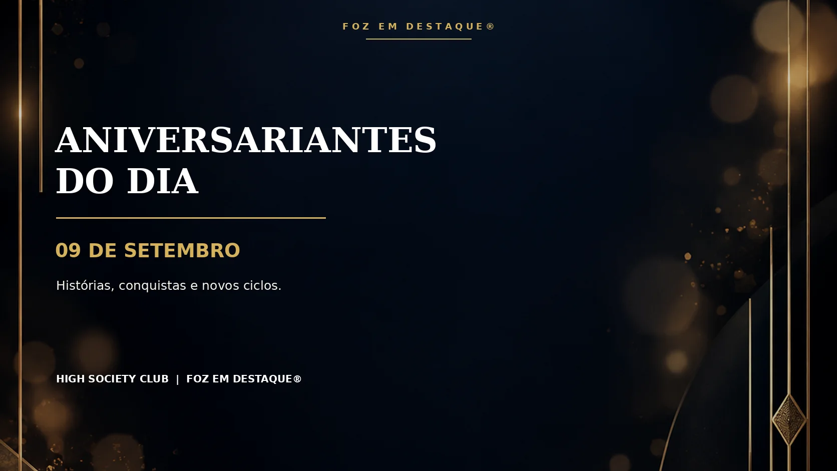 Aniversariantes de 9 de setembro em destaque