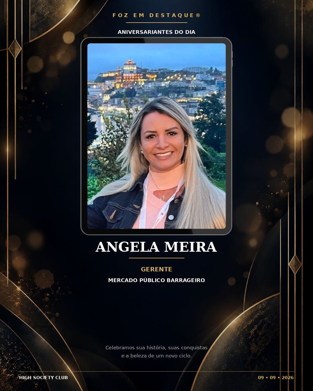 aniversariantes de 9 de setembro Angela Meira -Gerente do Mercado Público Barrageiro