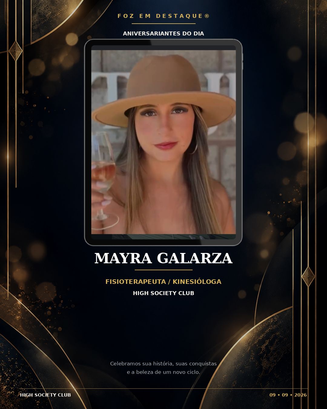 aniversariantes de 9 de setembro Mayra Galarza Fisioterapeuta e kinesióloga