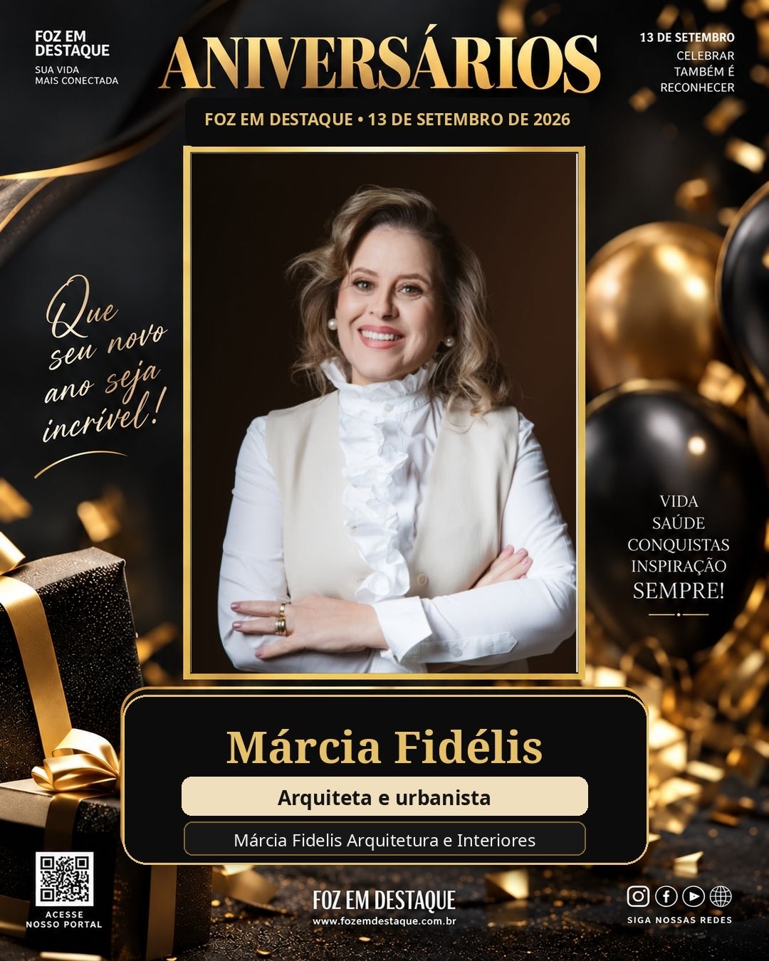homenageados de 13 de setembro Márcia Fidélis Arquiteta e urbanista — Márcia Fidelis Arquitetura e Interiores
