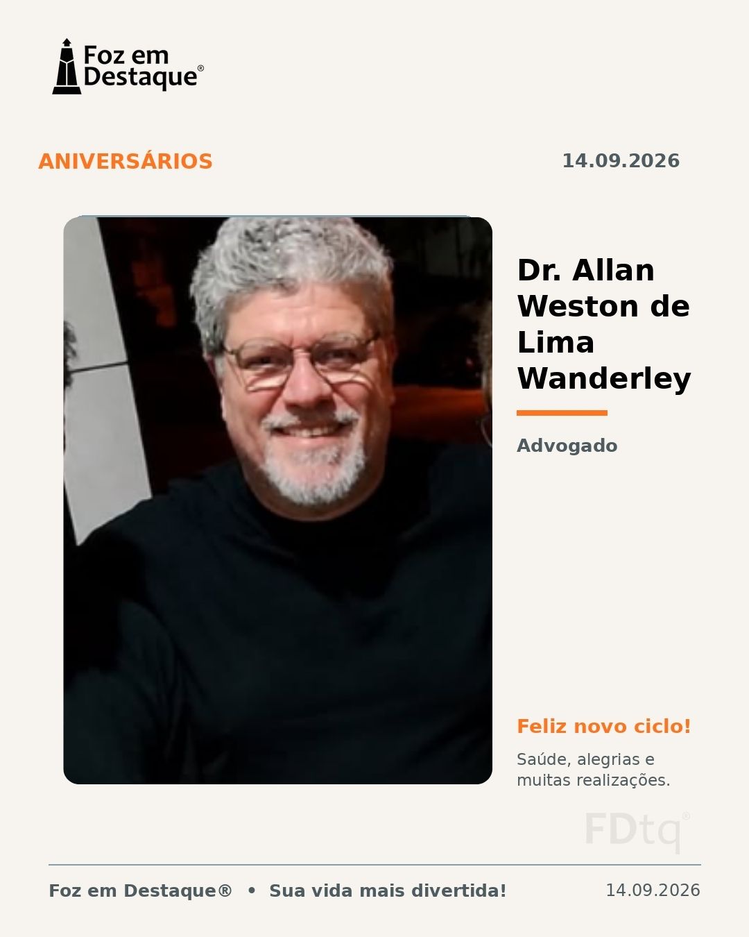 aniversários de 14 de setembro Dr. Allan Weston de Lima Wanderley