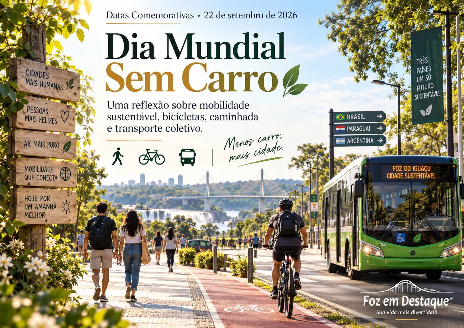 datas comemorativas 22 setembro Dia Mundial Sem Carro
