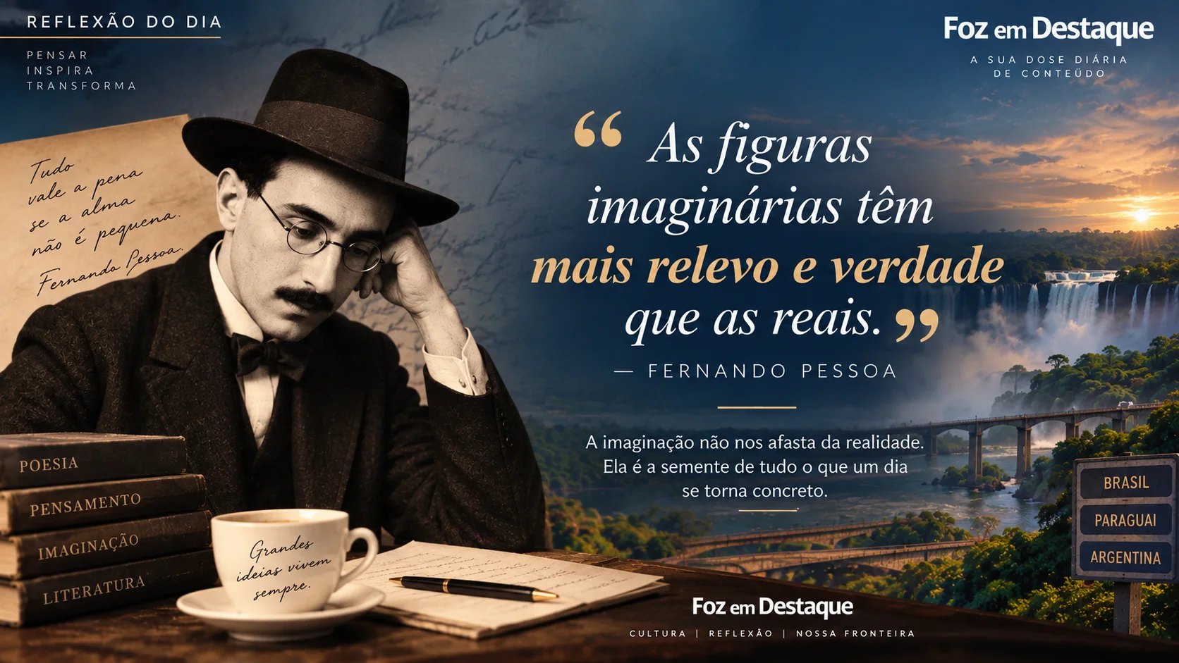figuras imaginarias fernando pessoa "As figuras imaginárias têm mais relevo e verdade que as reais." — Fernando Pessoa