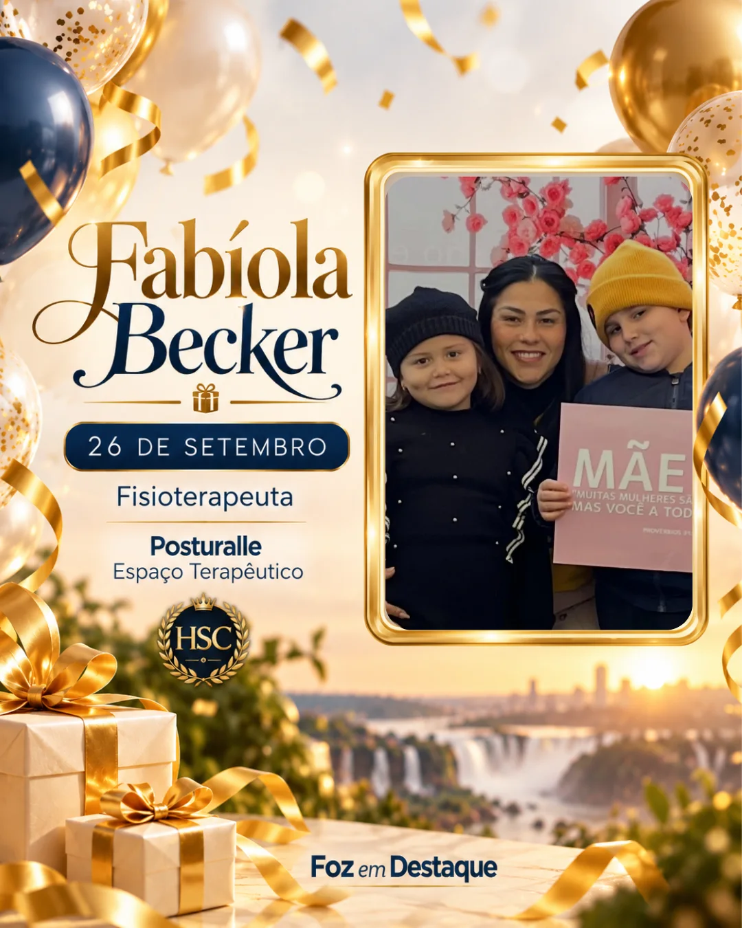 Aniversariantes 26 de setembro Foz do Iguaçu Fabíola Becker — High Society Club