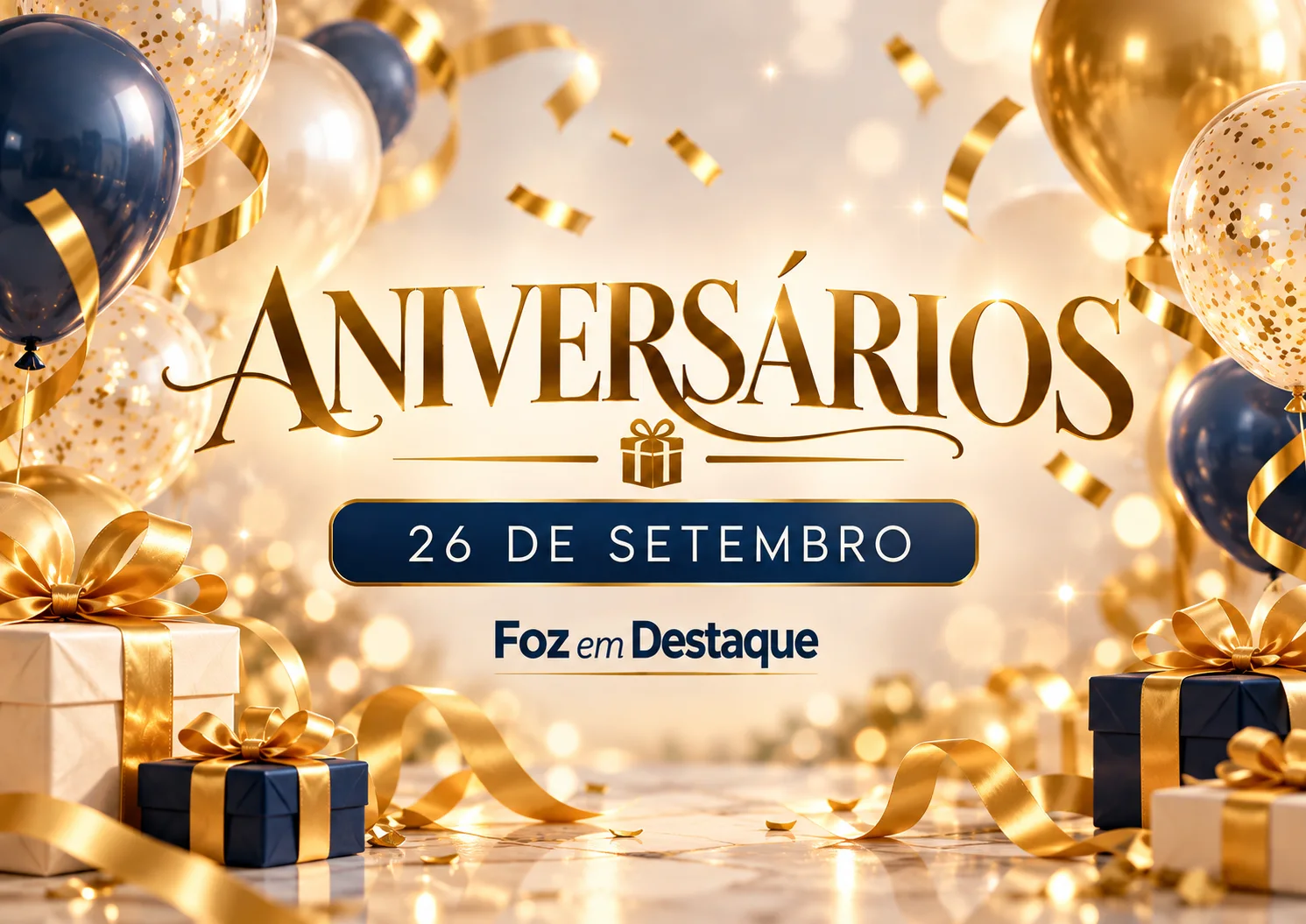 Lideranças e Talentos em Festa — Aniversariantes 26/09/2026 Homenagem aos aniversariantes do dia 26 de setembro na Região Trinacional.