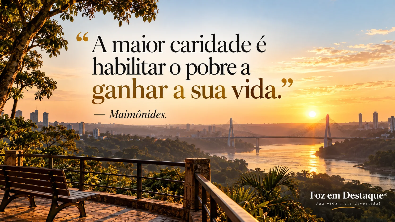reflexao diaria maimonides caridade e trabalho “A maior caridade é habilitar o pobre a ganhar a sua vida.” — Maimônides