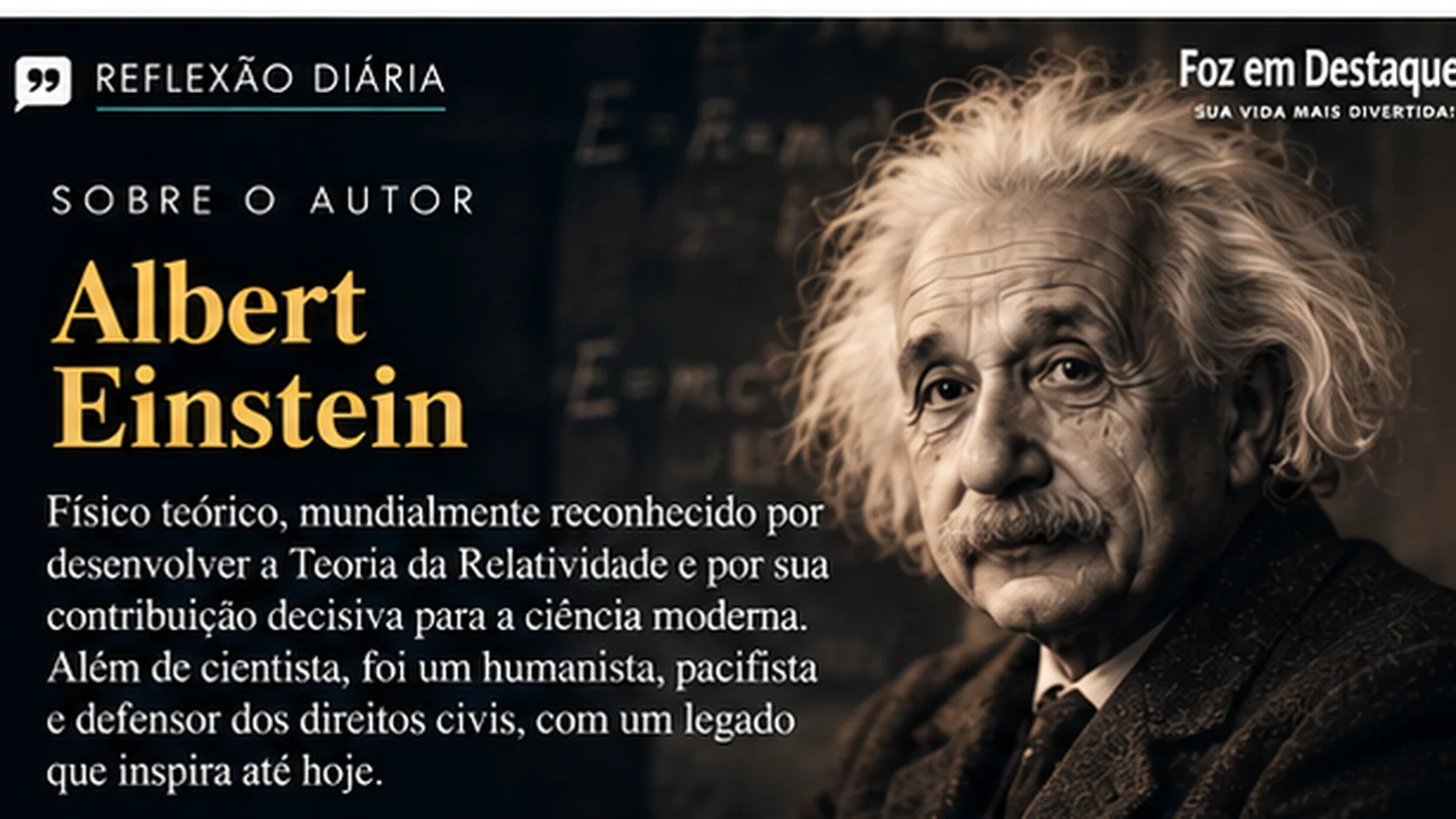 desintegrar um preconceito “Triste época! É mais fácil desintegrar um átomo do que um preconceito.” — Albert Einstein