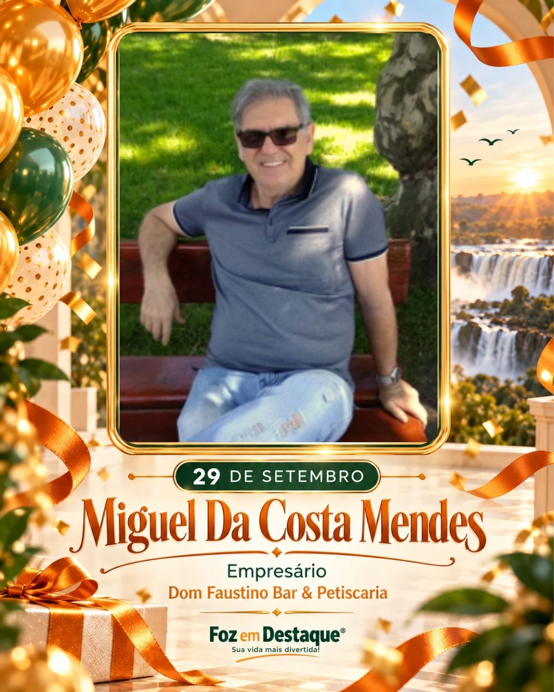 Aniversariantes de 29 de Setembro Miguel Da Costa Mendes