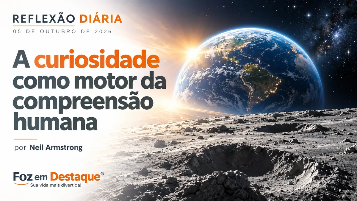05 Destaque 1200x675 Imagem ilustrativa em alta resolução para a Reflexão Diária sobre a frase de Neil Armstrong sobre mistério, curiosidade e o desejo humano de compreender.