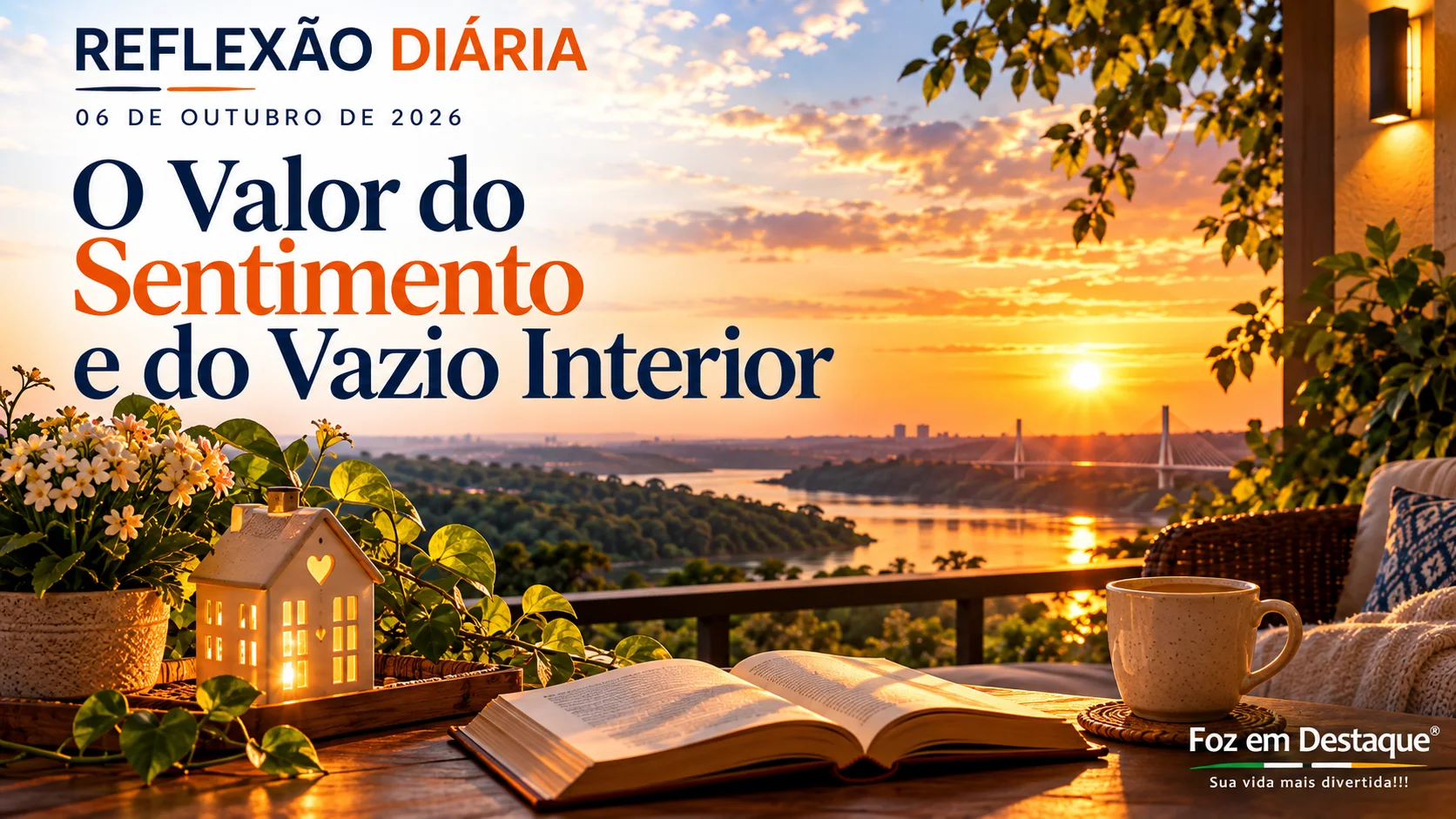 Imagem de destaque da Reflexão Diária com a frase 'O coração da gente é como uma casa que não pode ficar vazia' de Menotti del Picchia. Imagem de destaque da Reflexão Diária com a frase 'O coração da gente é como uma casa que não pode ficar vazia' de Menotti del Picchia.