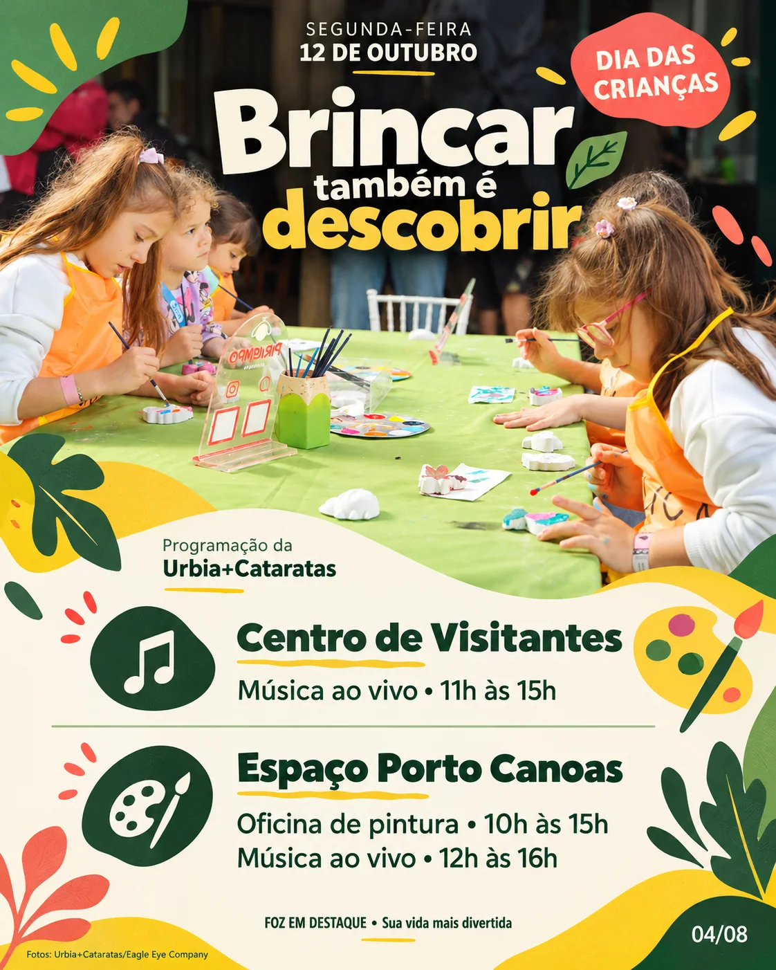 Dia das Crianças nas Cataratas 4 Dia das Crianças com pintura e música 5