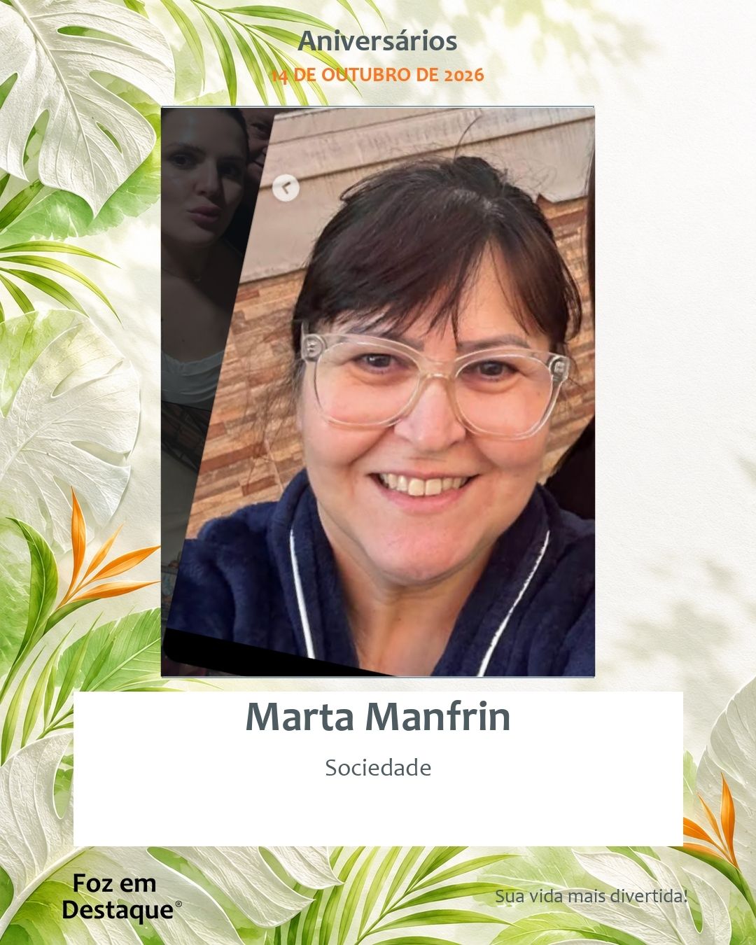 Aniversariantes de 14/10: Lideranças de Foz Marta Manfrin