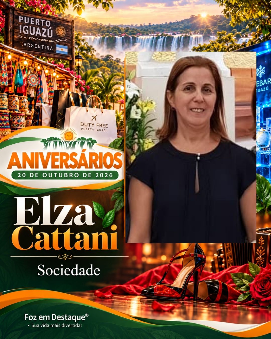 Aniversariantes 20 de outubro Região Trinacional Elza Cattani