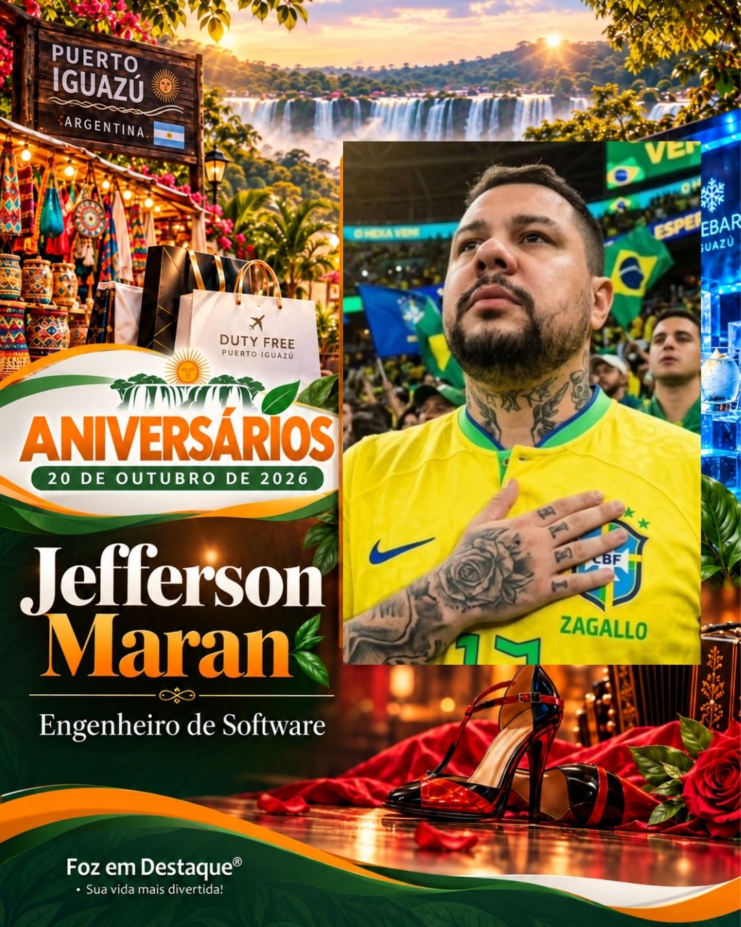 Aniversariantes 20 de outubro Região Trinacional Jefferson Maran