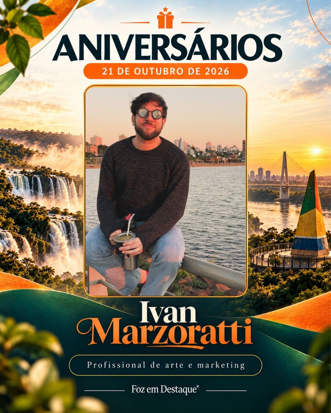 Aniversariantes 21 de outubro Região Trinacional Ivan Marzoratti