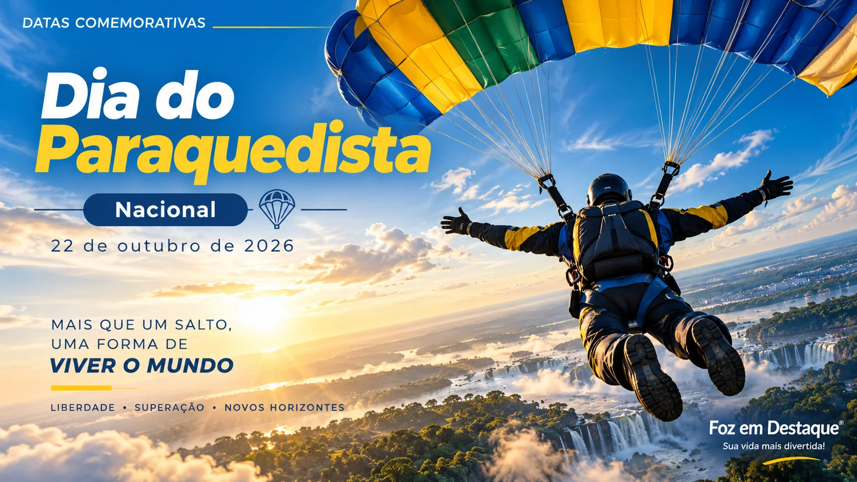datas comemorativas 22 outubro Dia do Paraquedista
