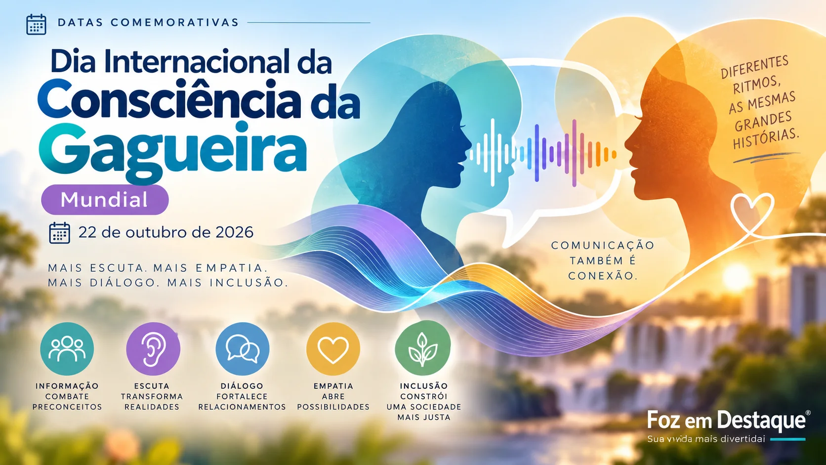 datas comemorativas 22 outubro Dia Internacional da Consciência da Gagueira