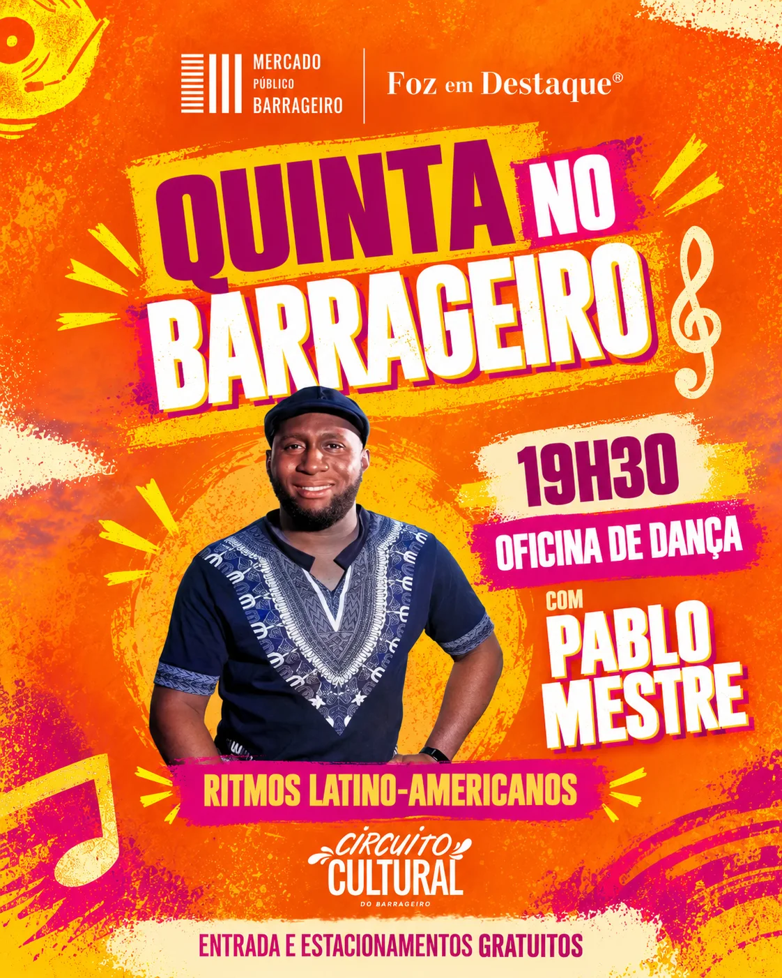 Imagem do ChatGPT 23 de out. de 2026, 11 19 48 2 Quinta no Barrageiro (22/10): Dança e Ritmos Latino-Americanos