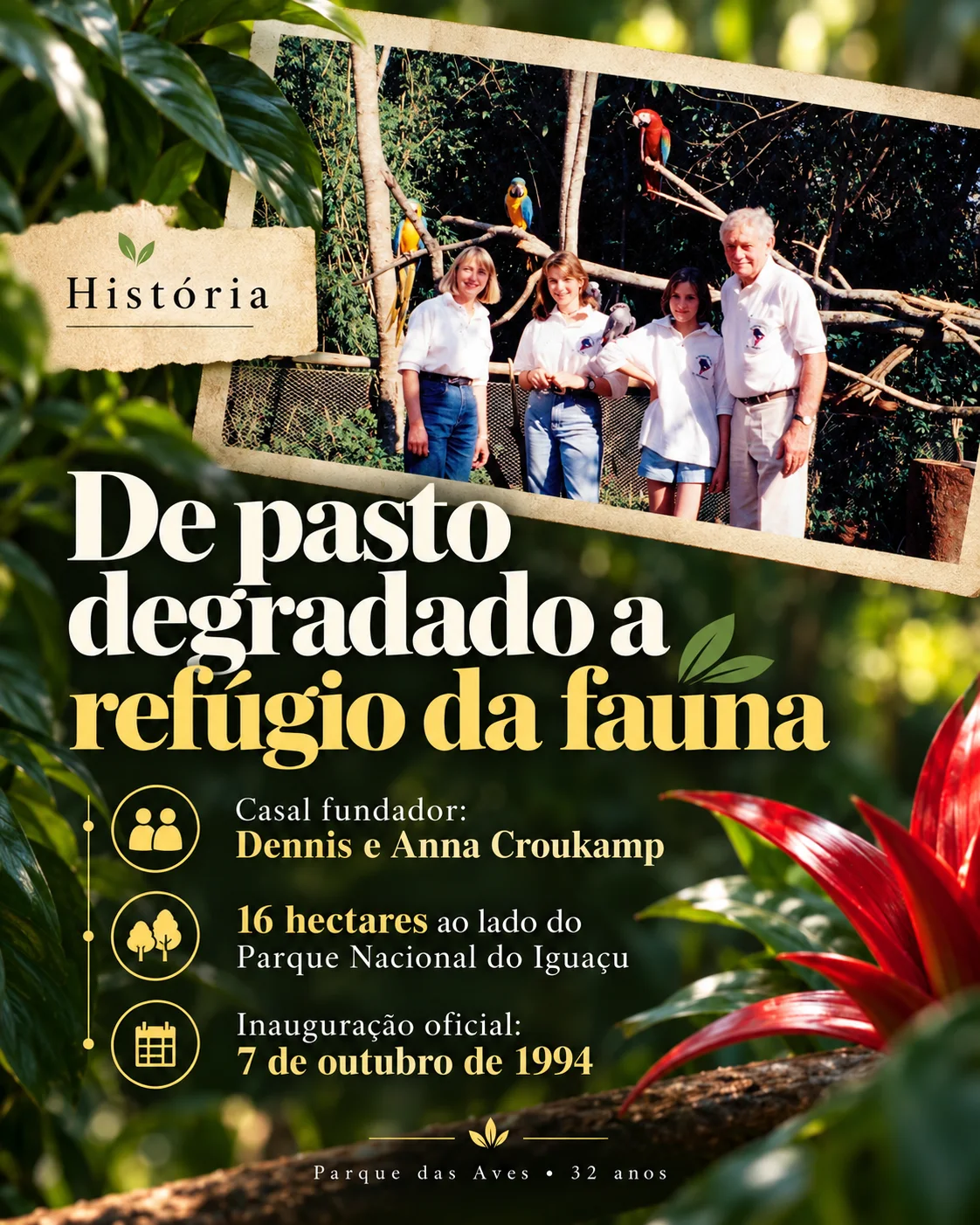 Parque das Aves Celebra 32 Anos de Dedicação à Conservação e Proteção da Mata Atlântica na Região Trinacional