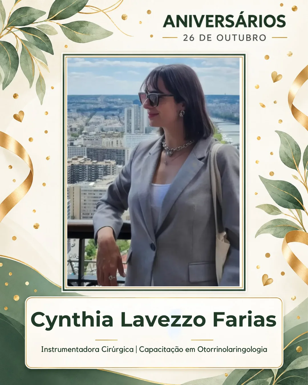 aniversariantes 26 outubro Cynthia Lavezzo Farias