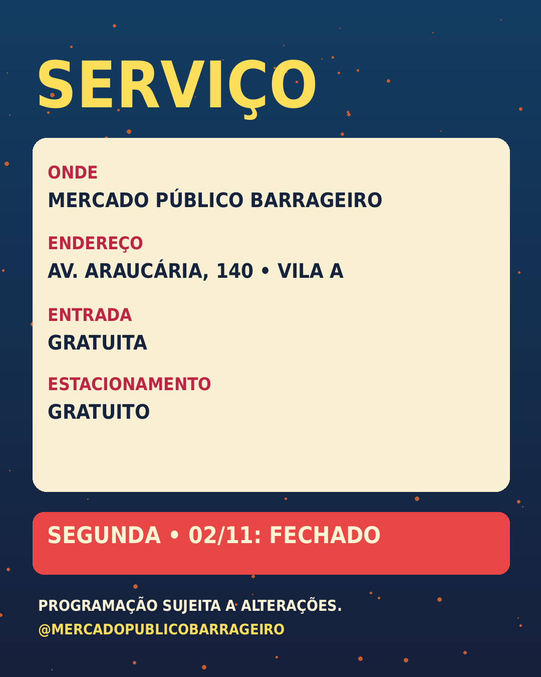 07 SERVICO FERIADO 07 SERVICO FERIADO